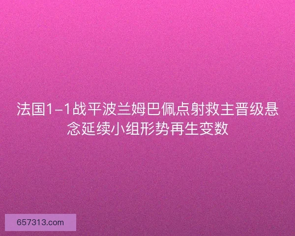 法国1-1战平波兰姆巴佩点射救主晋级悬念延续小组形势再生变数