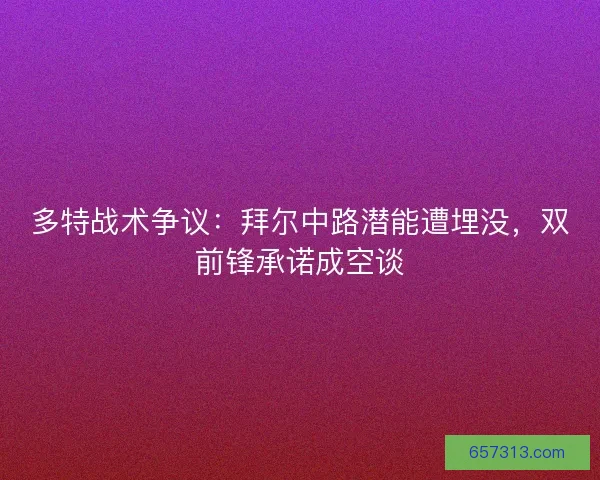 多特战术争议：拜尔中路潜能遭埋没，双前锋承诺成空谈